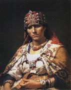 Frederick Arthur Bridgman Portrait of a Kabylie Woman, Algeria Sweden oil painting artist
